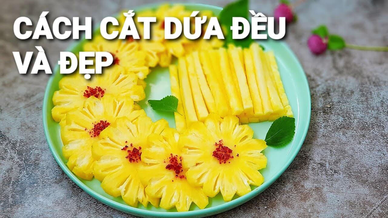 Cách thái dứa thành sợi – 1 mẹo thái dứa đơn giản, dễ làm